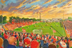 Ground Prints: Belle Vue Stadium Fine Art - Doncaster Rovers Football Club