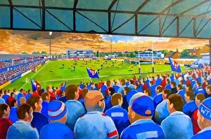 Fine Art Gallery: Belle Vue Stadium Fine Art - Wakefield Trinity Rugby League Club