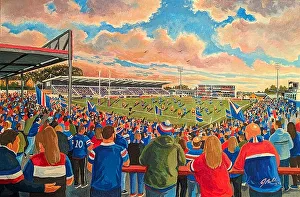 Gift Prints: Belle Vue Stadium NEW VERSION - Wakefield Trinity Rugby League