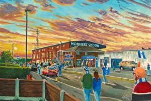 Club Prints: Boundary Park Stadium Going to the Match - Oldham Athletic Football Club