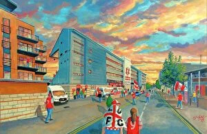 Stadia of England Collection: Brisbane Road Stadium Going to the Match Fine Art - Leyton Orient Football Club