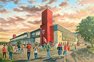 Stadia Of England Prints: Craven Park Stadium Going to the Match - Hull Kingston Rovers RLFC
