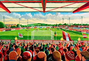 Stadia Of England Prints: The Crown Stadium Fine Art - Accrington Stanley Football Club