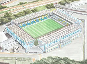 London Prints: The Den is a football stadium in New Cross