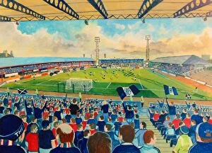 Stadia of Scotland Collection: Dens Park Stadium Fine Art - Dundee Football Club