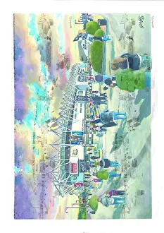 Derby County FC Pride Park Stadium Art 'Going to the Match' derby county fc pride park stadium art going