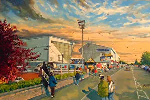 Christmas Prints: East End Park Stadium Going to the Match - Dunfermline Athletic FC
