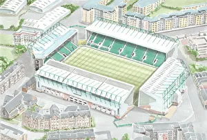 Club Prints: Easter Road is a football stadium located in the Leith area of Edinburgh
