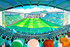 Stadia of Scotland Collection: Easter Road Stadium Fine Art - Hibernian Football Club