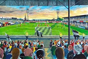Fine Art Collection: Edgar Street Stadium Fine Art - Hereford Football Club