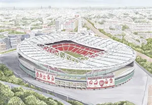 Emirates Stadium Art Study 2 - Arsenal FC emirates stadium art study 2 arsenal fc