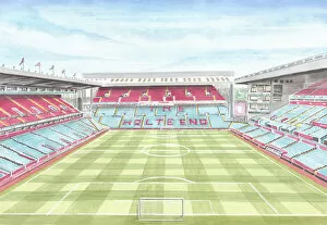 Stadia of England Collection: Football Stadium - Aston Villa FC - Inside Villa Park