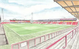 Stadia of England Collection: Football Stadium - Brentford FC - Inside Griffin Park