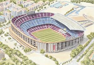 Stadia of Spain Collection: Football Stadium - FC Barcelona - Camp Nou