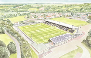 Latest Stadia Art! Gallery: Football Stadium - Forest Green Rovers FC - The New Lawn Stadium