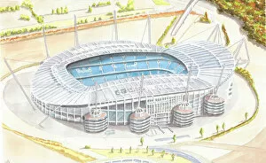 Latest Stadia Art! Gallery: Football Stadium - Manchester City FC - The Ethiad Stadium