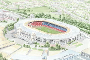 Football Stadium - National England Wembley Old