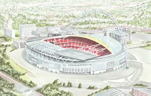 Latest Stadia Art! Gallery: Football Stadium - National Stadium England - Wembley - London