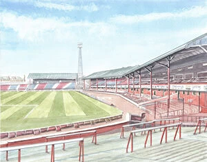 Latest Stadia Art! Gallery: Football Stadium - Scotland - Dundee FC - The Archibald Leitch Stand Dens Park