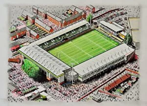 Rugby Stadia Collection: Franklins Gardens Stadia Art - Northampton Saints