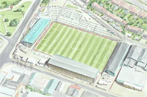 Premier League Prints: Goldstone Ground Stadium - Brighton and Hove Albion FC