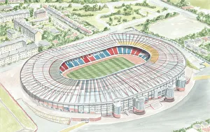 Scotland Prints: Hampden Park, often referred to as Hampden