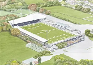 Christmas Prints: Hayes Lane Stadium Art - Bromley FC