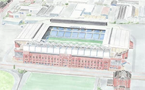 David Baldwin Art Collection: Ibrox Stadium - Rangers FC