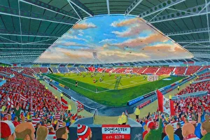 Stadia Of England Prints: Keepmoat Stadium Fine Art - Doncaster Rovers Football Club