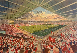 Rugby League Collection: Langtree Park Stadium Fine Art - St Helens Rugby League Club