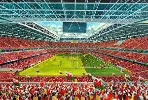 Fine Art Gallery: Millenium Stadium Fine Art - Wales Rugby Union