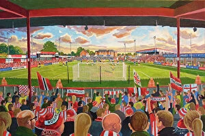 Latest Stadia Art! Collection: Moss Lane Stadium - Altrincham FC