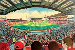 England Collection: Oakwell Stadium Fine Art - Barnsley Football Club