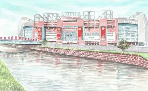 Premier League Prints: Old Trafford is a football stadium in Old Trafford