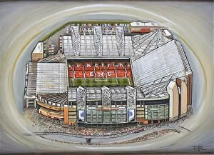 DJ Rogers Stadia Art Gallery: Old Trafford Stadia Art - Manchester United