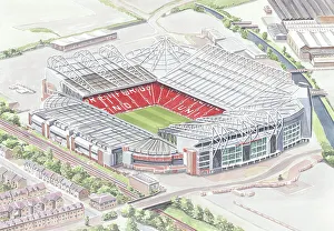 United Prints: Old Trafford Stadium Study 2 - Manchester United FC