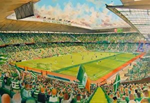 Stadia of Scotland Collection: Parkhead Stadium Fine Art - Celtic Football Club