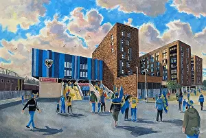 Stadia Of England Prints: Plough Lane New Stadium Going to the Match - AFC Wimbledon