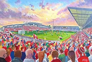Images Dated 23rd July 2019: Racecourse Ground Stadium Fine Art - Wrexham Football Club