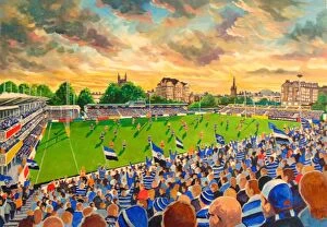 Fine Art Collection: Recreation Ground Stadium Fine Art - Bath Rugby Union Club