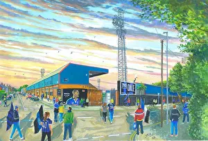 Stadia Of England Prints: Rochdale FC Spotland Stadium Art Going to the Match