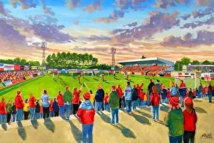 Stadia of Yesteryear Collection: Rockingham Road Stadium Fine Art - Kettering Town Football Club