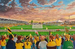 Football Club Collection: Rodney Parade Stadium Fine Art - Newport County Football Club