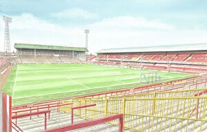 David Baldwin Art Collection: Roker Park Stadium Inside - Sunderland FC