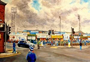 Football Club Collection: Saltergate Stadium Fine Art - Chesterfield Football Club
