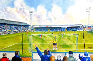 England Prints: Saltergate Stadium Fine Art - Chesterfield Football Club