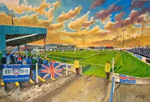 Stadia of Ireland Gallery: The Showgrounds Stadium Fine Art - Coleraine Football Club