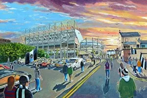 Magpies Collection: ST James Park Stadium Art Going to the Match