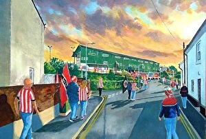 Stadia of England Collection: St James Park Stadium Fine Art Going to the Match - Exeter City