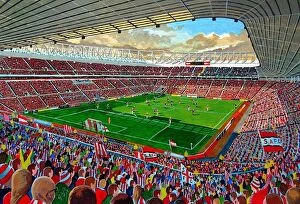 Stadia of England Collection: Stadium of Light Fine Art - Sunderland Football Club